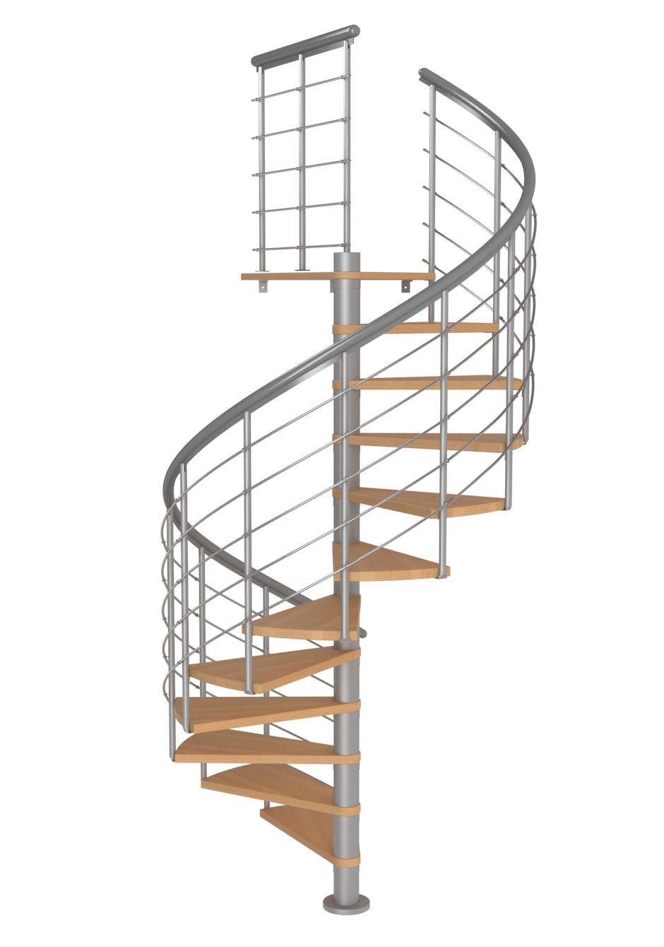 Винтовая лестница Montreal Style Ф1600 мм. высотой 3225-3525 мм. серая