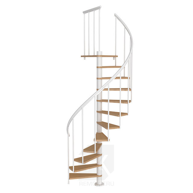 Винтовая Лестница CALGARY Ф1200 высотой 2580-2820 мм белая