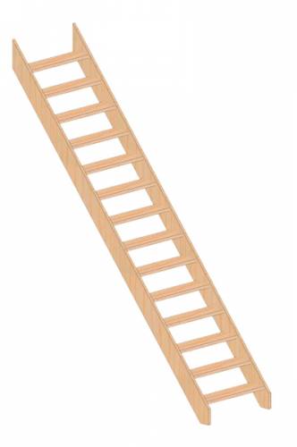 Деревянная лестница НОРМАНДИЯ ЛМО-13 прямая высотой 2800