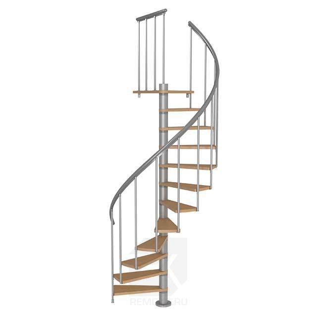 Винтовая Лестница CALGARY Ф1200 высотой 2580-2820 мм серая