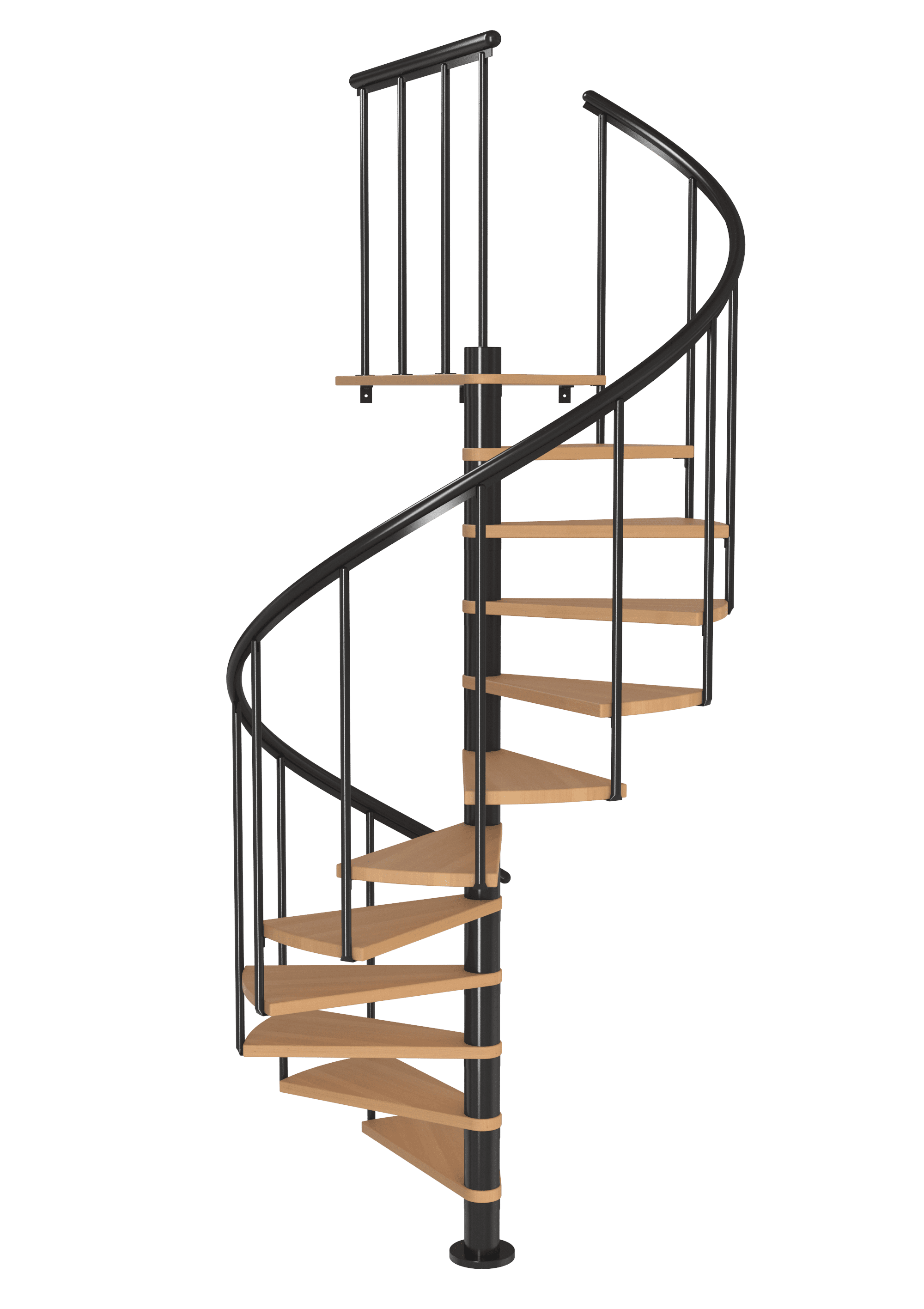 Винтовая лестница Montreal Classic Ф1600 мм. высотой 2795-3055 мм антрацит