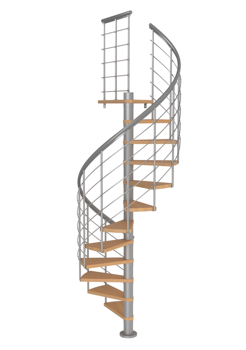 Винтовая лестница Montreal Style Ф1200 мм. высотой 3010-3290 мм серая