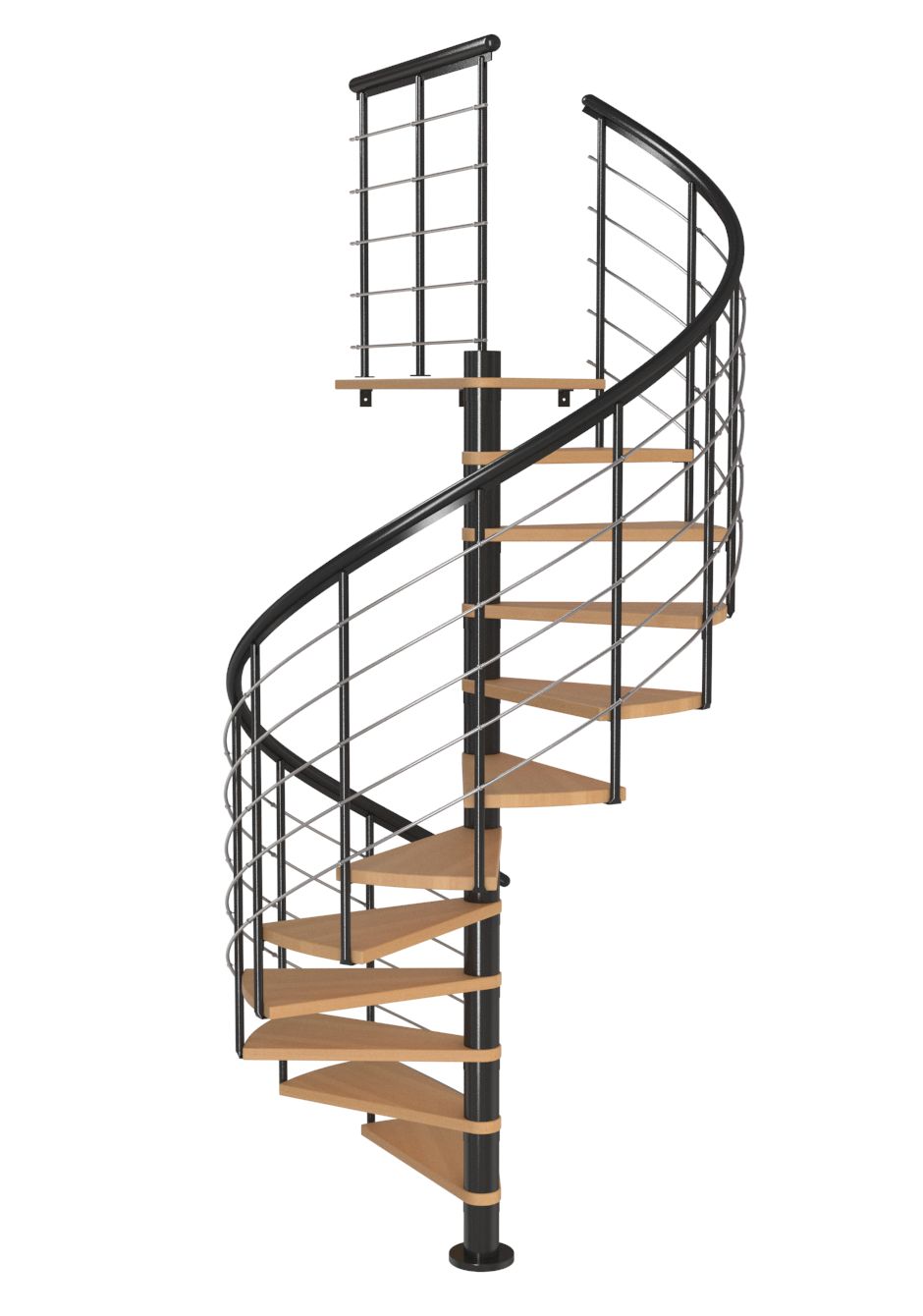 Винтовая лестница Montreal Style Ф1600 мм. высотой 3010-3290 мм антрацит