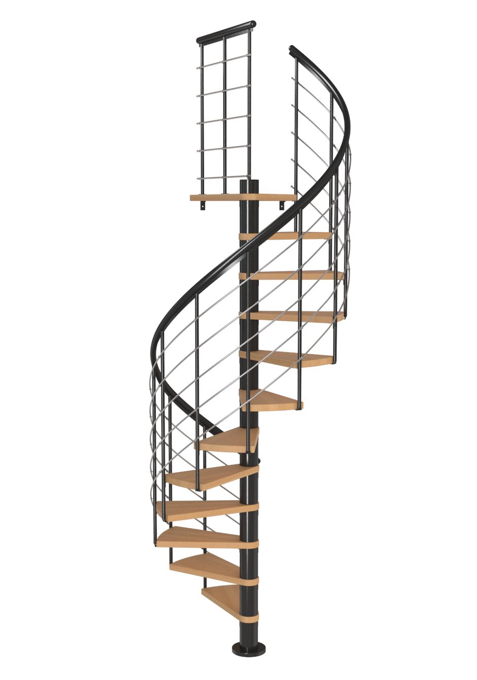 Винтовая лестница Montreal Style Ф1200 мм. высотой 3225-3525 мм. антрацит