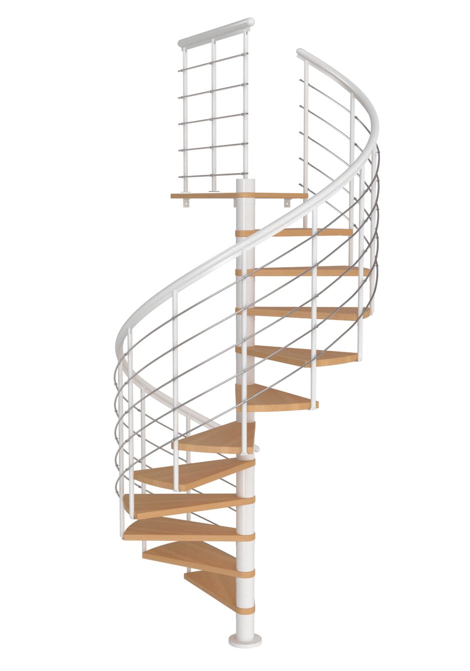 Винтовая лестница Montreal Style Ф1600 мм. высотой  3010-3290 мм белая